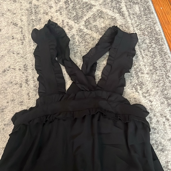 Size 0 black tank top with ruffles from JCrew - brand new with tag - Picture 2 of 7